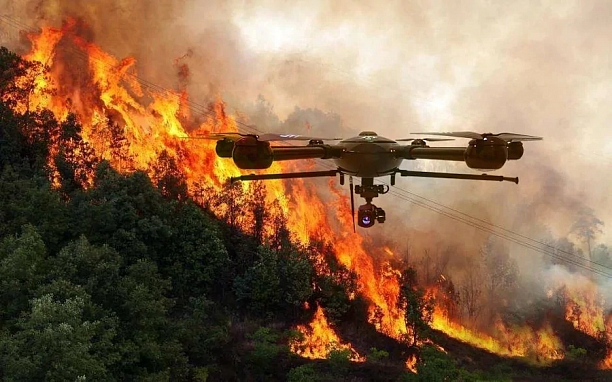 Фото 1 - Обнаружение и тушение лесных пожаров с помощью дронов